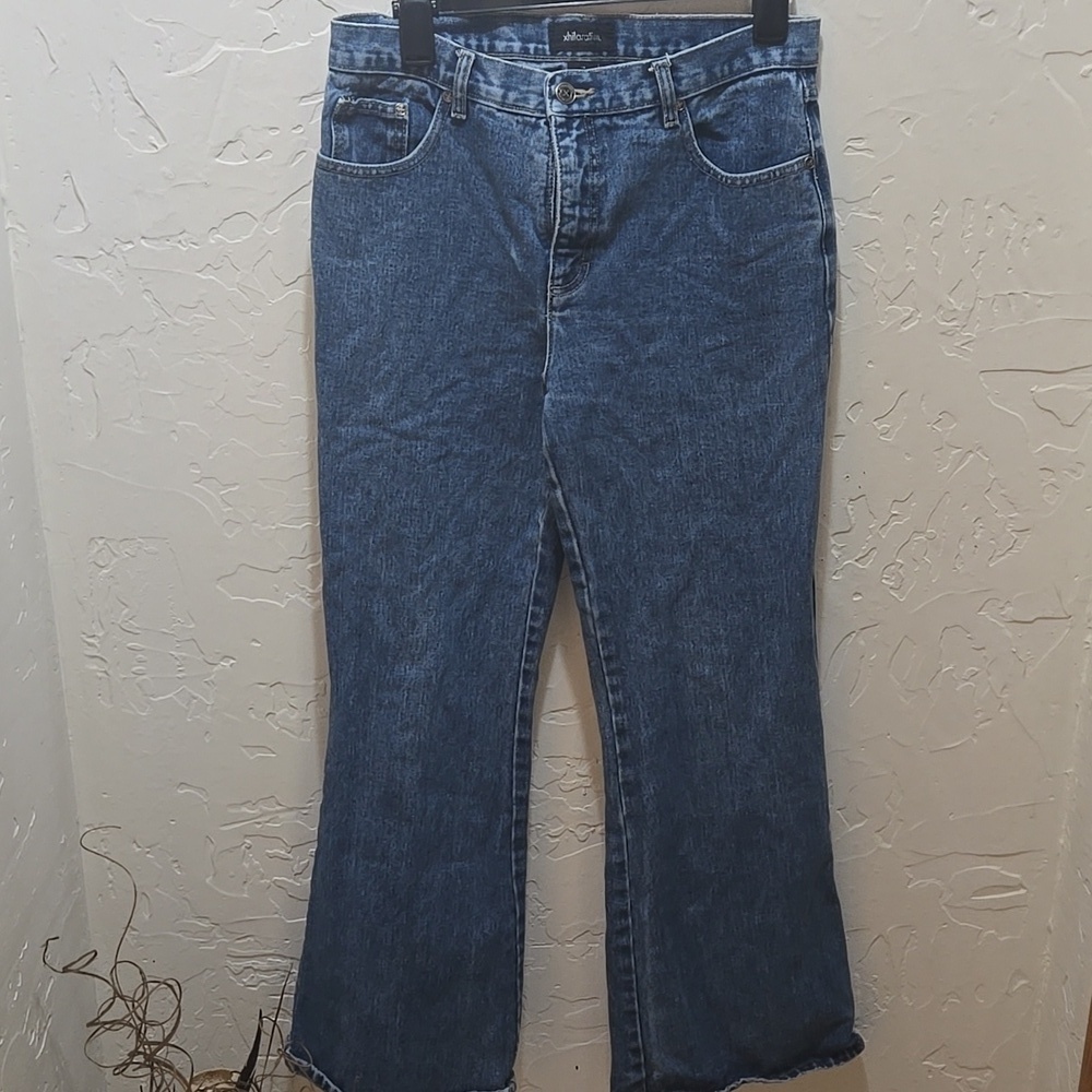 Xhilaration Vintage 90s Mid Rise Jeans Size 7 Wide Leg Med Wash
